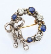 18K & STERLING DIAMOND & SAPPH