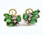 18K SYNTHETIC SPINEL & DIAMOND