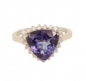18K TANZANITE & DIAMOND RING 1