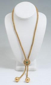 18K TASSEL STYLE NECKLACE WITH