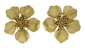 18K TIFFANY & CO. DOGWOOD EARR
