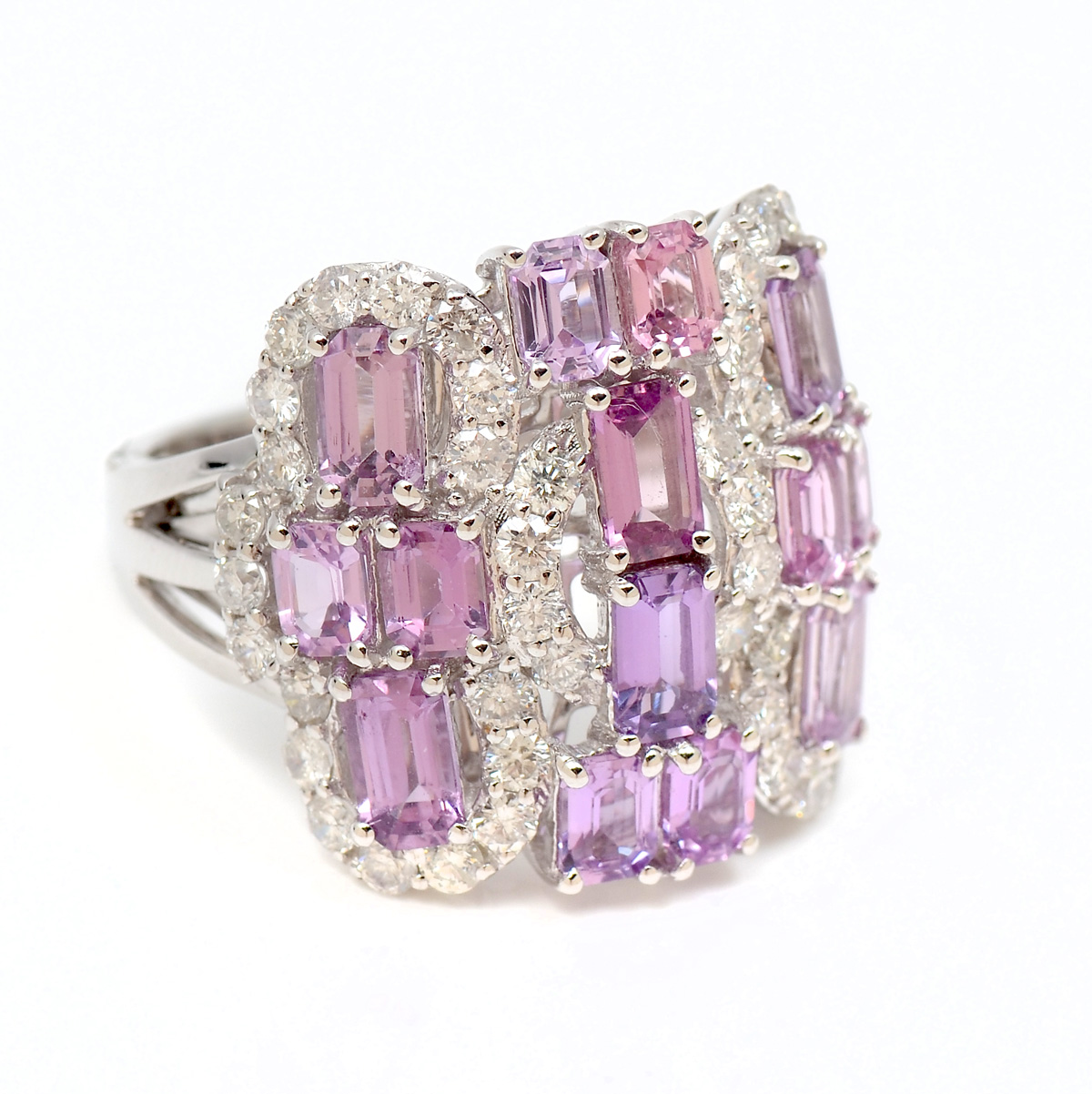 18K UNHEATED PINK SAPPHIRE &