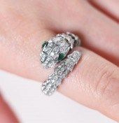 18K WG 2.2CTW DIAMOND & EMERAL