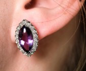 18K WG 5 CTW AMETHYST & .70 CT