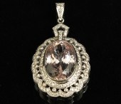 18K WG DIAMOND AND KUNZITE PEN