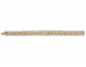 18K WG YG & YELLOW NATURAL DIA