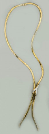 18K WHITE AND YELLOW GOLD AND