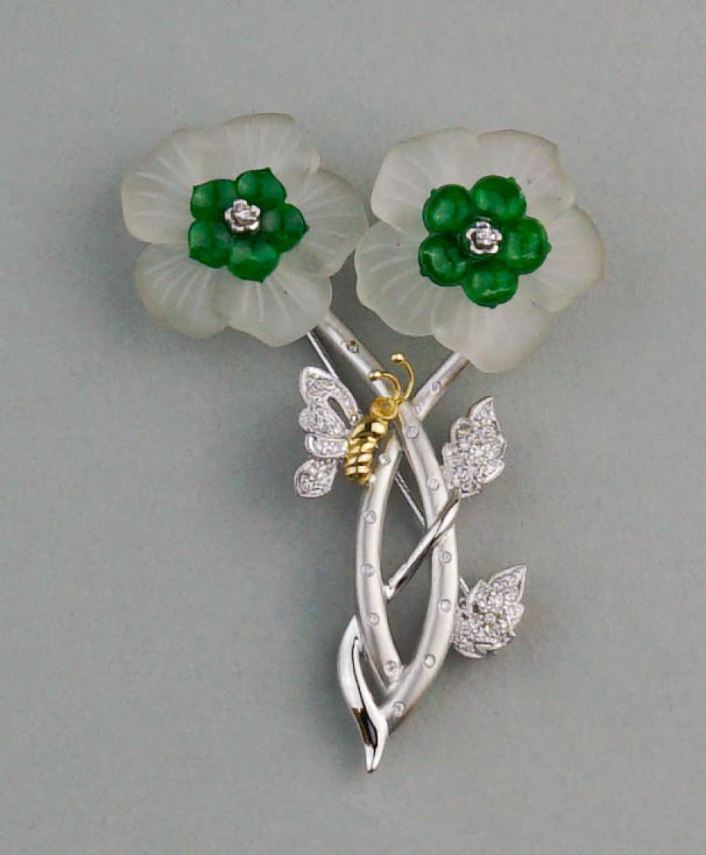 18K WHITE AND YELLOW GOLD