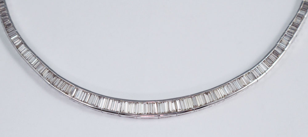 18K WHITE GOLD 9 CT DIAMOND CASCADE