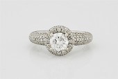 18k white gold and diamond rin