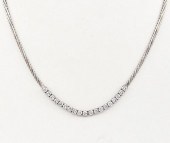 18K WHITE GOLD AND DIAMOND TEN