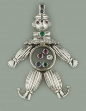 18K WHITE GOLD AND GEMSTONE AR