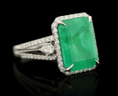 18K WHITE GOLD COLOMBIAN EMERA