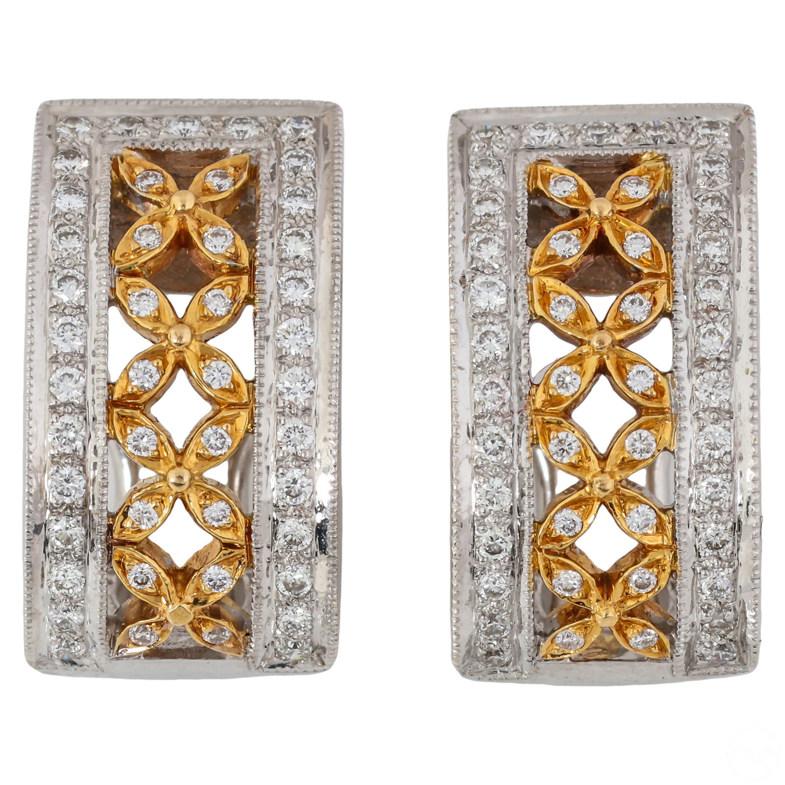 18K WHITE GOLD & DIAMOND FILIGREE