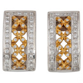 18K WHITE GOLD & DIAMOND FILIG