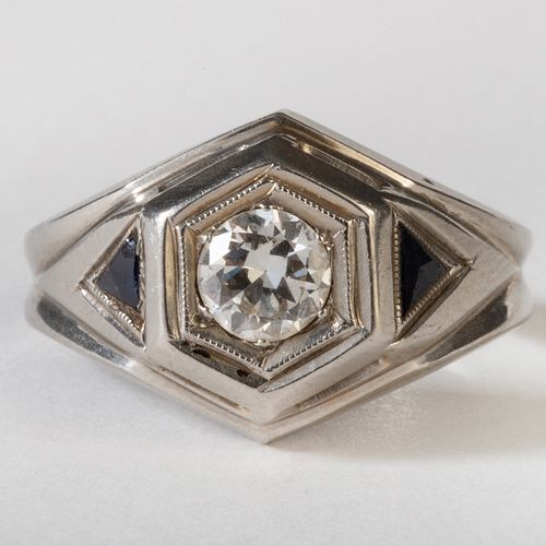 18K WHITE GOLD, DIAMOND, AND