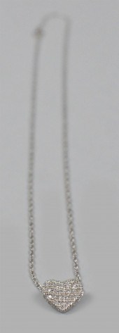 18K WHITE GOLD DIAMOND PAVE HE