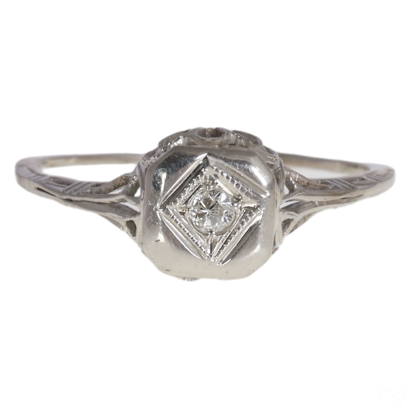 18K WHITE GOLD FILIGREE DIAMOND