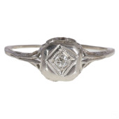18K WHITE GOLD FILIGREE DIAMON