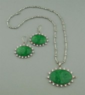 18K WHITE GOLD, HARDSTONE AND