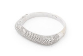 18K WHITE GOLD PAVE DIAMOND BA