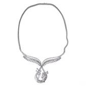 18K WHITE GOLD RETRO DIAMOND N