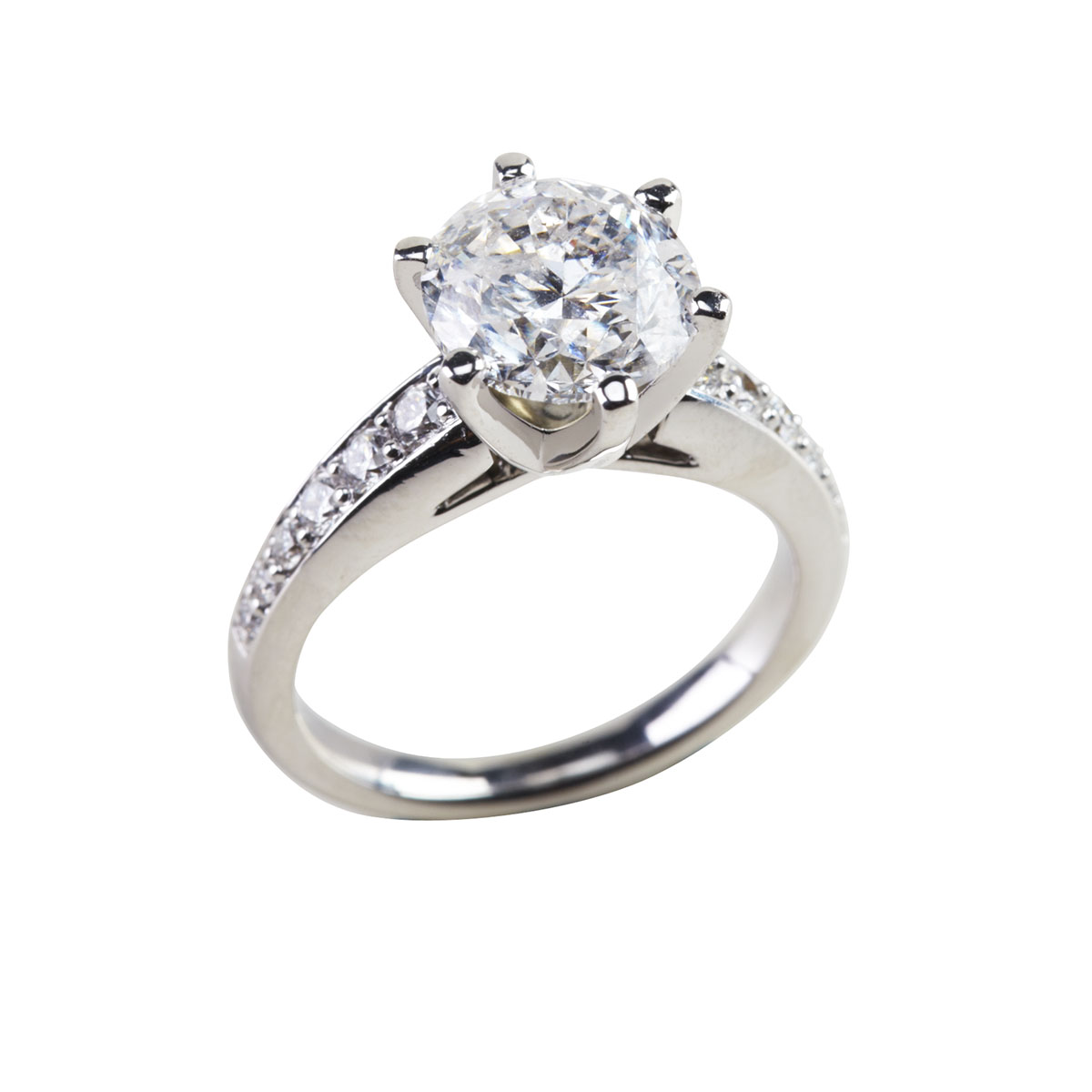 18k White Gold Ring    set with a