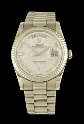 18K WHITE GOLD ROLEX 36MM DAY-