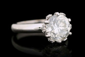 18K WHITE GOLD ROUND DIAMOND R