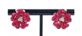 18K WHITE GOLD RUBY AND DIAMON