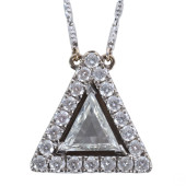 18K WHITE GOLD TRILLION DIAMON