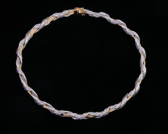 18K YELLOW AND WHITE GOLD