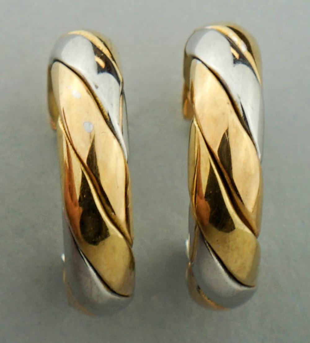 18K YELLOW AND WHITE GOLD SPIRAL
