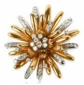 18K YELLOW AND WHITE GOLD AND