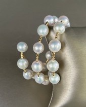 18K YELLOW GOLD 11MM WHITE FRE
