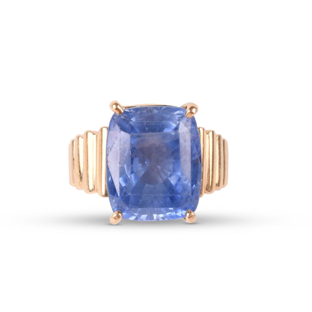 18K YELLOW GOLD 12 CARAT SAPPHIRE