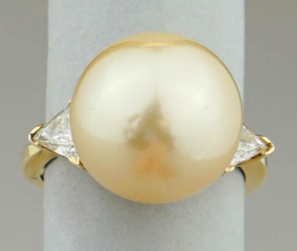 18K YELLOW GOLD, 13MM SOUTH SEAS