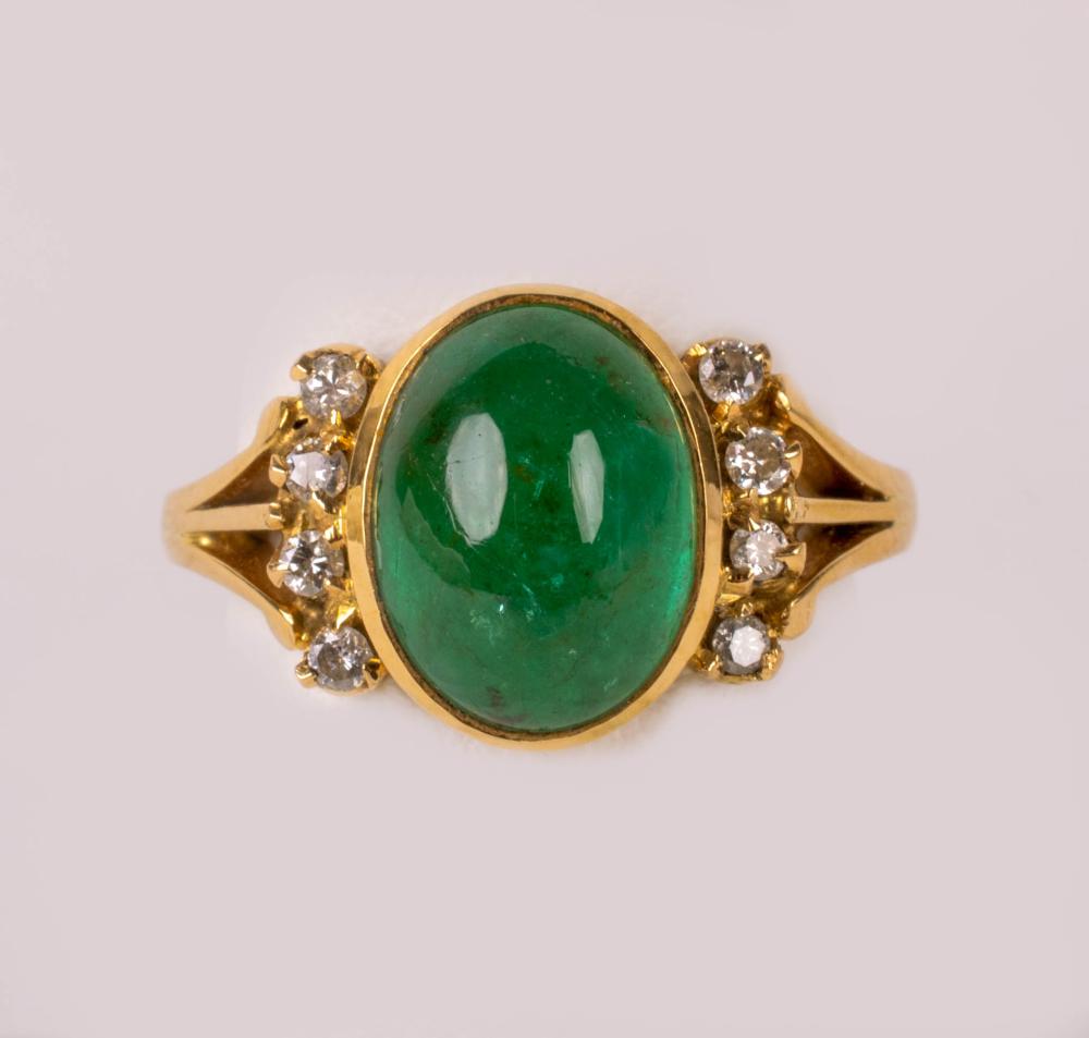 18K YELLOW GOLD 3.5 CARAT EMERALD