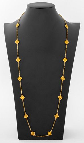 18K YELLOW GOLD ALHAMBRA STYLE LONG
