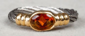 18K YELLOW GOLD &AMP; STEEL OV