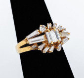 18K YELLOW GOLD AND DIAMOND RI