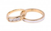 18K YELLOW GOLD AND DIAMOND RI