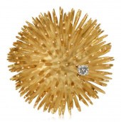 18K YELLOW GOLD AND DIAMOND "S