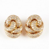 18K YELLOW GOLD AND DIAMOND CL