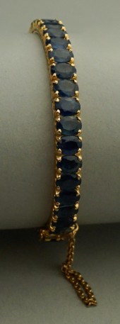 18K YELLOW GOLD AND SAPPHIRE B