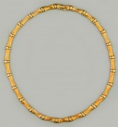 18K YELLOW GOLD "BAMBOO" DESIG