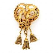 18K YELLOW GOLD, BLACK ENAMEL