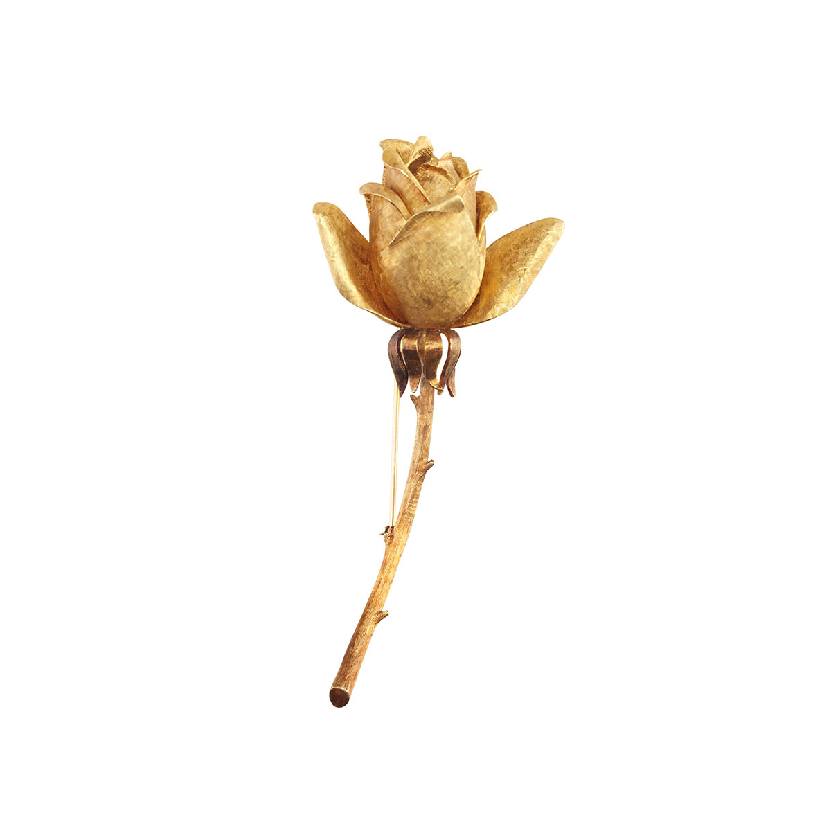 18k Yellow Gold Brooch   