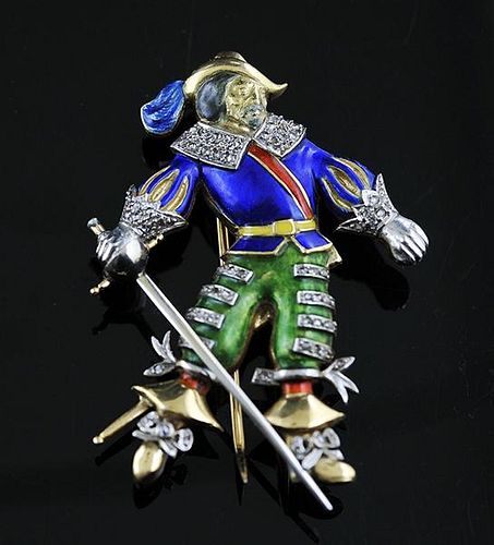 18K YELLOW GOLD BUCCANEER PIN18k