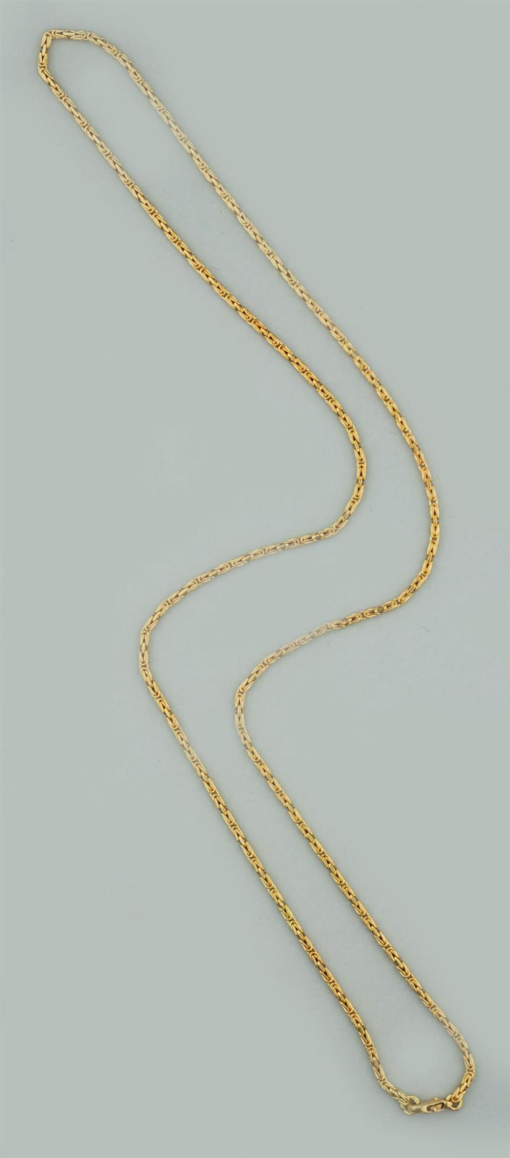 18K YELLOW GOLD BYZANTINE LINK